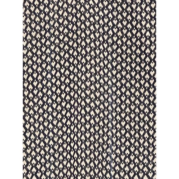 NWOT Caslon Nordstrom 3/4‎ Sleeve Blue White Diamond Print Sheer Blouse - Picture 3 of 5